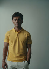 INCsane - MEN'S POLO YELLOW COTTON T SHIRT