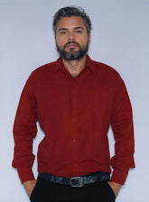INCsane - SLIM FIT COTTON RED SHIRT FOR MEN