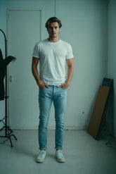 IS - SLIM FIT DENIM SKY BLUE JEANS FOR MEN