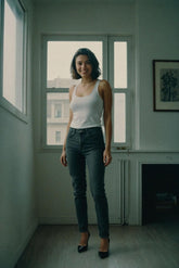 IS - CHARCOAL CHIC: DARK GREY JEANS FOR WOMEN