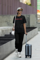 NOA - MONALIZA BLACK UNISEX PREMIUM OVERSIZED T-SHIRT