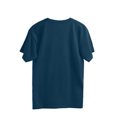 Navy Blue OOTD Graphic Printed Oversized T Shirt for MeN