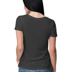 Women's Black Slim Fit T-shirt