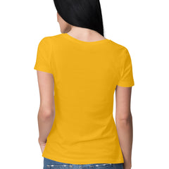 Women's Golden Yellow Slim Fit T-shirt