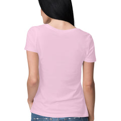 Women's Light Pink Slim Fit T-shirt