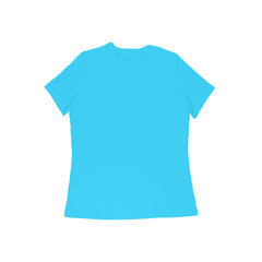 Women's Sky Blue Slim Fit T-shirt