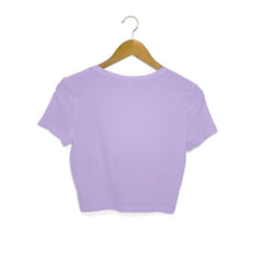Women's Iris Lavender Slim Fit Crop Tops