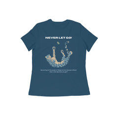 NIñO - Never Let Go Navy Blue Slim Fit T Shirt for Women