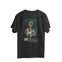 Wanted Zoro Black Oversized T Shirt For Men