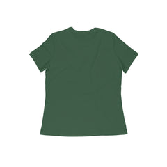 NIñO - Olive Green Urban Floral Streetwear Slim Fit T Shirt For Women