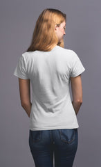 Women's White Slim Fit T-shirt