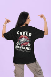 NOA - The Greed Of Mankind Black Premium Unisex Oversized T-Shirt