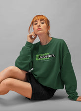 NIñO - Olive Green Delulu Sweatshirt For Women