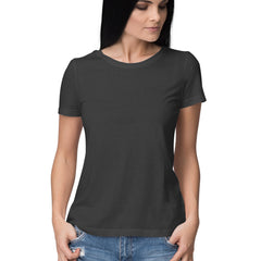Women's Black Slim Fit T-shirt
