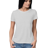 Women's Grey Slim Fit T-shirt
