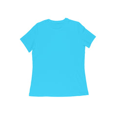 Women's Sky Blue Slim Fit T-shirt
