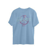 Peace Baby Blue Oversized T-shirt For Men