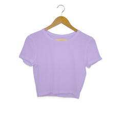 Women's Iris Lavender Slim Fit Crop Tops