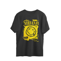 Nirvana Black Unisex Oversized T Shirt