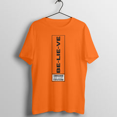 Believe Orange Classic T Shirt For Men