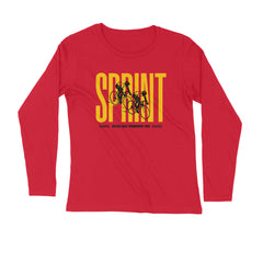 Red Sprint Full Sleeve T Shirt For Men