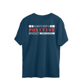 Men's Navy Blue Positive Mindset Oversized T Shirt