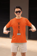 Believe Orange Classic T Shirt For Men