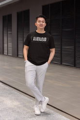 Avenoir Black CLassic T Shirt For Men