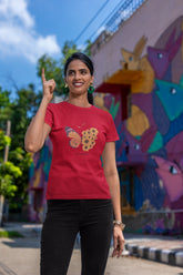 NIñO - Red World's Life Slim Fit T Shirt For Women