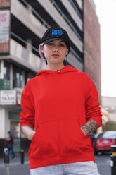 NIñO - WOMEN'S BASIC HEAVYWEIGHT BAGGY RED HOODIE