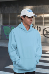 NIñO - UNISEX BASIC HEAVYWEIGHT BAGGY BABYBLUE HOODIE