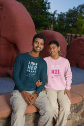NIñO - PINK AND BLUE BAGGY COUPLE SWEATSHIRT PAIR