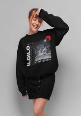NOA - ILOILO Typography Black Lightweight Premium Unisex Sweatshirt