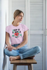 NIñO - Keep It Simple Pink Slim Fit T Shirt For Women