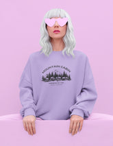 Mountain Cabin Iris Lavender Unisex Sweatshirt