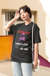 Medusa Black Oversized T Shirt for Men