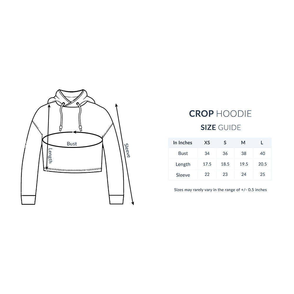 NIñO -Black & Inferior Crop Hoodie For Women