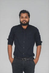 INCsane - BLUE COTTON FULL SLEEVE SHIRTS FOR MEN, SLIM FIT DESIGN.