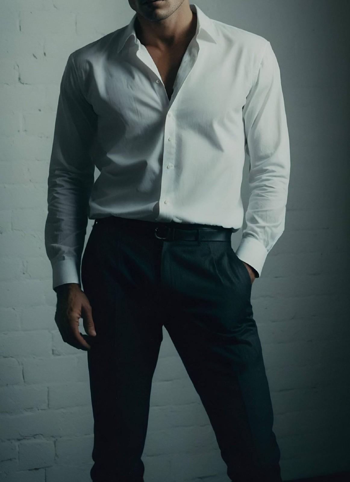 INCsane - SLIM FIT COTTON WHITE SHIRT FOR MEN