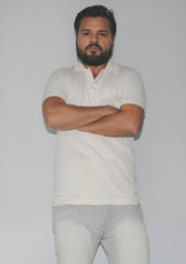 IS - CREAMY WHITE POLO T SHIRT FOR MEN