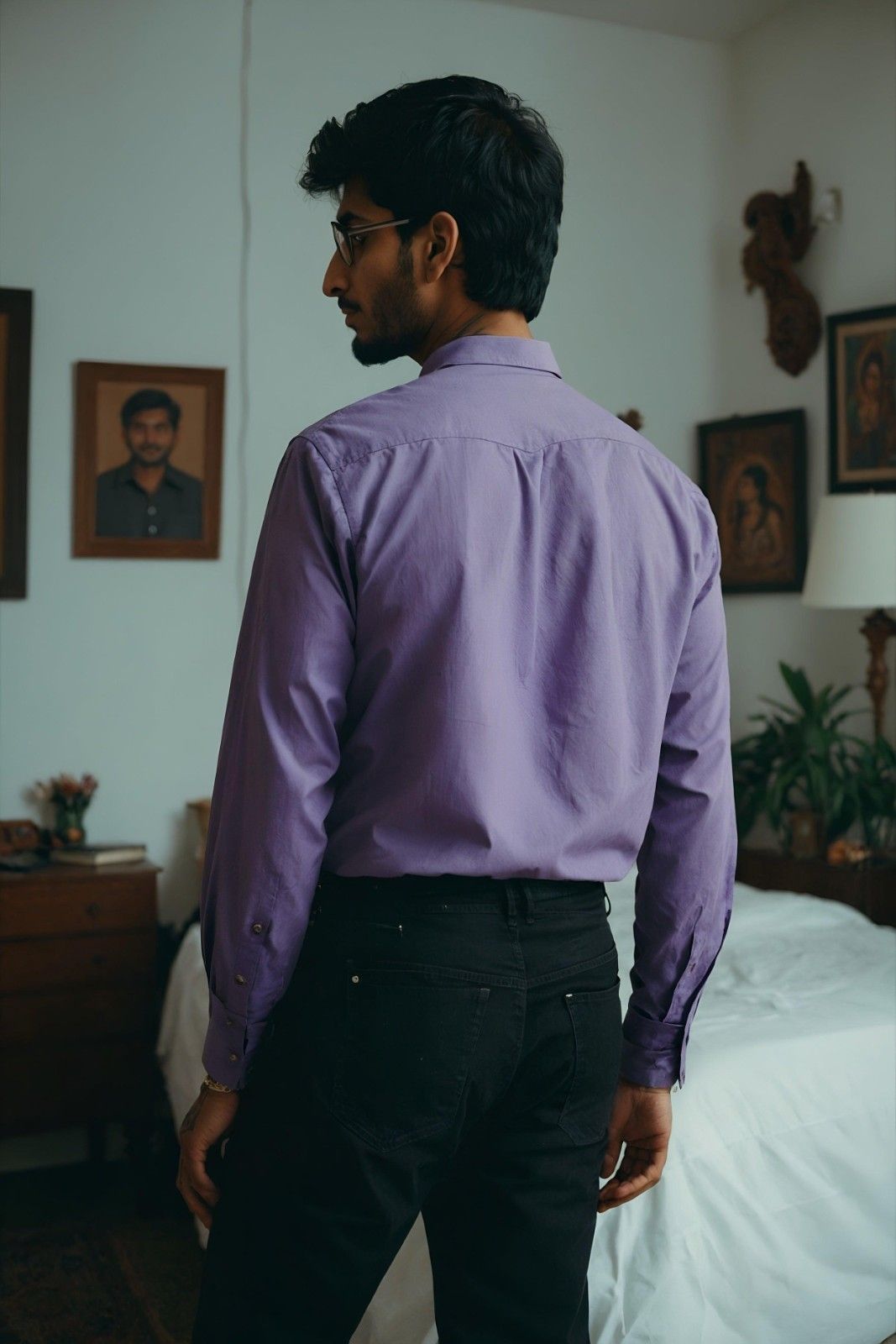 INCsane -  COTTON PURPLE SHIRT FOR MEN