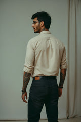 INCsane - COTTON LIGHT BROWN SHIRT FOR MEN