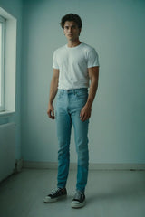 IS - SLIM FIT DENIM SKY BLUE JEANS FOR MEN