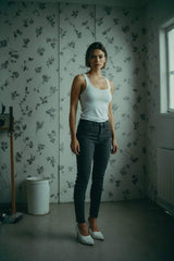IS - CHARCOAL CHIC: DARK GREY JEANS FOR WOMEN