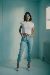 WOMEN LIGHT BLUE HIGH-RISE SKINNY FIT JEANS