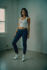 IS - CHIC NAVY BLUE JEANS FOR WOMEN'S SKINNY FIT