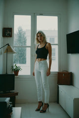 INCsane -  HIGH RISE WHITE JEANS FOR WOMEN
