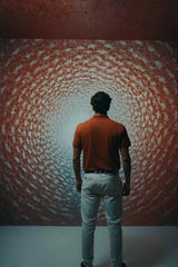 IS - ORANGE COTTON POLO T SHIRT FOR MEN