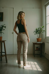 WOMEN'S LIGHT BROWN SLIM FIT STRETCH JEANS