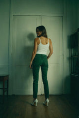 NIñO - SKINNY FIT DARK GREEN JEANS FOR WOMEN